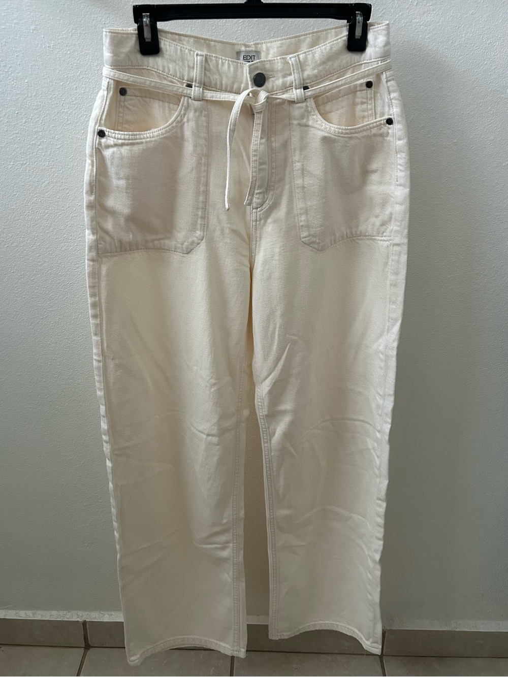 Jason Wu Off-White Relaxed Drawstring Jeans